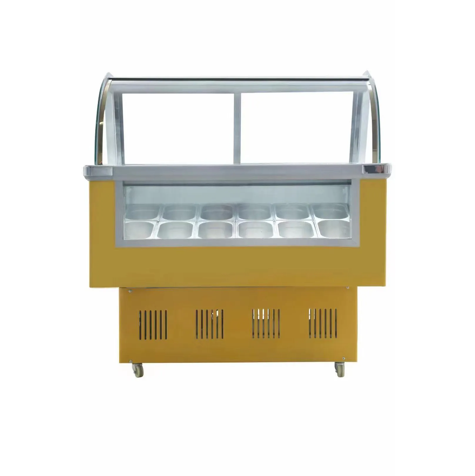 Single-Temperature Ice Cream Refrigerator Showcase with 6 Buckets/10 Trays