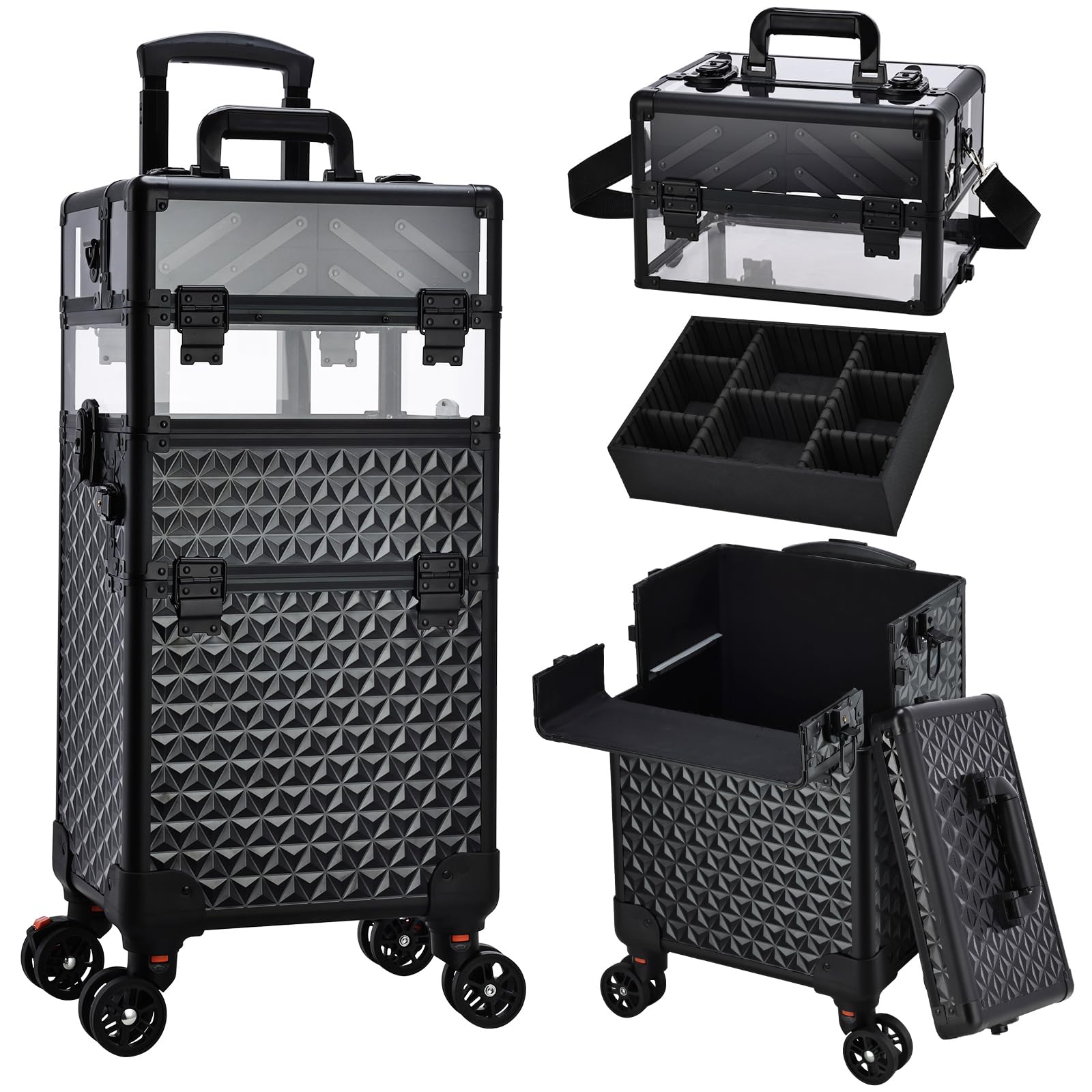 Caja de acrílico negra del clavo