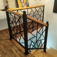 Garde-corps d'escalier en fer forgé moderne, rampes de grenier pour villa, hôtel, appartement, design durable, garantie de 5 ans
