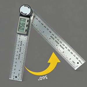 Regla de Ángulo Digital, 360° °   Transportador Digital de Acero Inoxidable con Escala Métrica e Imperial para Medición en Carpintería y Construcción - Product Image 5