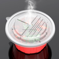 PTPACK – Nouveaux contenants alimentaires ronds jetables en PP épaissi avec couvercle transparent, compatibles micro-ondes, pour boîtes à lunch