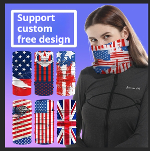 Verano Venta caliente refrigeración hielo seda cara máscara cubierta transpirable impresión personalizada azul sin costuras Super elástico versátil tubo <span class=keywords><strong>Bandana</strong></span> - Product Image 2
