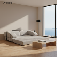 Canapé-lit modulaire moderne sans cadre OEM/ODM, haute capacité de charge, remplissage en mousse sous vide, conception sans armature, pour usage en entrepôt