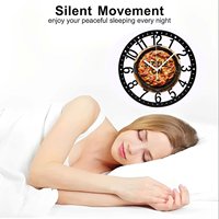 Horloge murale ronde simple en fer de 25 cm, design moderne, mouvement silencieux