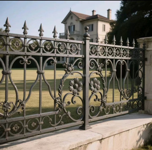 Thiết kế hiện đại màu đen wrought sắt cầu thang lan can bên ngoài lan can & tay vịn - Product Image 3