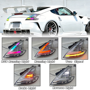 Feux arrière SINDAR Full RGB pour Nissan <span class=keywords><strong>370z</strong></span> Fairlady Z34 2008-2019, nouveaux feux arrière électro-plaqués transparents, clignotants dynamiques personnalisés. - Product Image 3