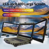Ordinateur portable robuste 15,6 pouces à triple écran IP65, large plage de températures, vert, pour l'automatisation industrielle, l'exploitation minière, les études géographiques, ports personnalisés