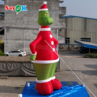 Sayok Free 3D Design 9m 29.5ft Tissu Oxford Grinch de Noël gonflable géant avec souffleur d'air