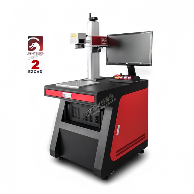 Lightburn Jpt Mopa M7 New High Productivity Air-Cooled Fiber Laser Engraver Heavy-duty Industrial Metal Marking Machine