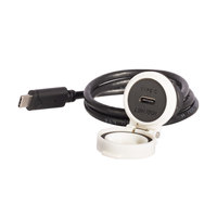 LSHITECH M22 Adaptateur d'extension femelle à femelle pour montage sur panneau Type-C étanche Connecteur circulaire avec couvercle étanche