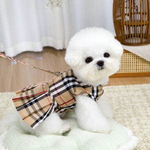 Nueva Ropa para Mascotas, Estilo Universitario, Conjuntos Casuales para Parejas, Vestido Ligero de Verano con Estampado a Cuadros para Perros y Gatos - Product Image 3