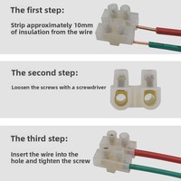 Connecteur de câblage rapide à sertir en zinc pour lampe, 4 mm², à deux étages, deux entrées et deux sorties, à vis