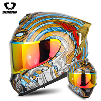 Casque intégral DOT ECE double visière premium à la mode sécurité équitation Motocross rue course moto casque de moto intégral