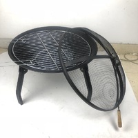 Nouvelle Brasero d'extérieur pliable et portable, modèle double usage HP-12, avec grille de cuisson chromée