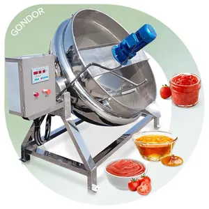 Automatic Food Commercial Small 30l 200lt 1000 Liter Met Planetary Stirring Kettle Jacket Cook Mixer Double-Jacket
