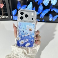 Nouvelle coque de téléphone 2026 brillante avec diamants et paillettes en époxy imprimées pour iPhone 17 Pro Max, 18 Pro, 18, 17, 16 Plus, 16E, 12, 11, XR, XS
