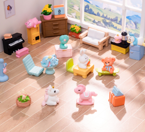 2024 bureau jardin sculpture enfants maison de poupée Miniatures artisanat résine meubles appareils ménagers <span class=keywords><strong>baignoire</strong></span> piano ours licorne tronc - Product Image 3