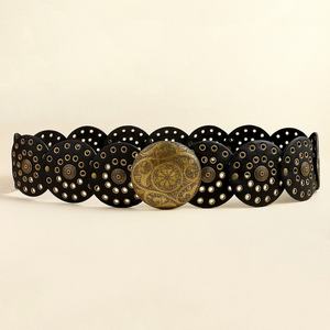 <span class=keywords><strong>Cintura</strong></span> di <span class=keywords><strong>alta</strong></span> qualità in vera pelle per donna in stile occidentale con sigillo in <span class=keywords><strong>vita</strong></span> retrò americano intagliato barocco Versatile personalizzato - Product Image 6