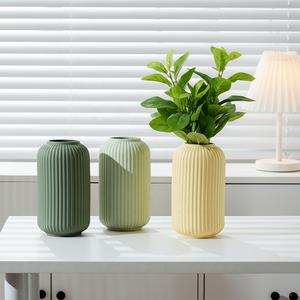 Jarrón de Cerámica de Arcilla para Mesa de Boda, Elegante, Ecológico y Personalizado de YBH, Decoración Nórdica <span class=keywords><strong>Minimalista</strong></span> Bohemia Moderna para el Hogar - Product Image 1