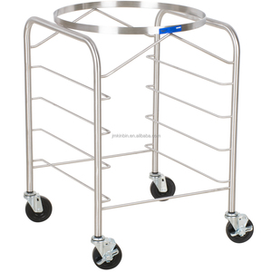 Chariot de mélangeur en acier inoxydable avec 4 plateaux coulissants pour cuisine commerciale - Product Image 1