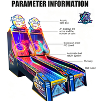 Machine de jeu d'arcade de bowling à billes pour 3 joueurs, à monnayeur, avec système de rédemption de tickets, pour salle de jeux familiale (FEC)