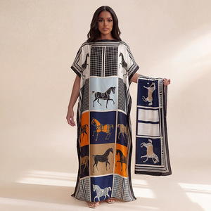 Nouvelle Robe de <span class=keywords><strong>Plage</strong></span> Ample en Mousseline à Motif Géométrique pour Femme, Vente Directe Usine, Bestseller Transfrontalier - Product Image 2