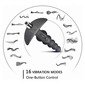 16 Mode Waterproof Eco-Friendly Anal <b>Vibrator</b> Prostate Massage Bead Silicone Butt Plug Sex Toy for Men Women Couples - Product Image 2