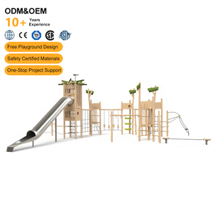 Équipement de terrain de jeu en bois personnalisé, château en bois d'extérieur, parc naturel pour enfants, équipement de jeu en bois pour enfants - Product Image 2