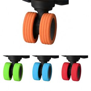 Custom Silicone <b>Luggage</b> <b>Wheel</b> Cover Blue Rubber Protector For Suitcase Silent Durable Wear Resistant OEM ODM - Product Image 3