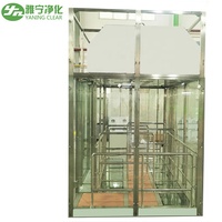 Système de douche d'air en verre trempé de sécurité YANING Tunnel de douche d'air de salle de douche d'air personnel pour salle blanche de laboratoire