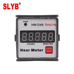 Hour Meter High Quality Types Of HM-1AC220V Digital LED Reset Running Hour Meter Counter HM-D48