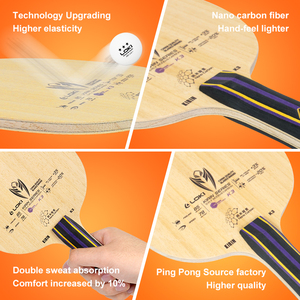 <span class=keywords><strong>Raquette</strong></span> de <span class=keywords><strong>ping</strong></span>-<span class=keywords><strong>pong</strong></span> haute performance avec logo <span class=keywords><strong>personnalisé</strong></span>, pagaie de <span class=keywords><strong>ping</strong></span>-<span class=keywords><strong>pong</strong></span> en bois de qualité, lame de tennis de table en fibre de carbone nano - Product Image 5
