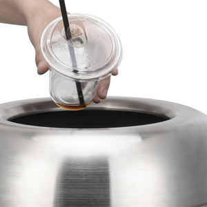 50L 65L 90L tapa abierta satén comercial centro comercial vestíbulo cubo de basura grande cubos de basura al aire libre cubo de basura polvoriento fábrica - Product Image 3