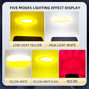 Focos para Motocicleta con 5 Modos y Luces de Circulación Diurna, Faro LED para Automóvil, Mini Luces de Conducción, Luz Auxiliar, Bombilla de Luz Antiniebla - Product Image 2