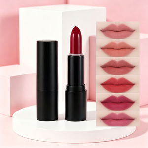 Lápiz Labial Mate Sedoso de Terciopelo en 6 Tonos, Larga Duración, Cobertura Total, Vegano, Resistente al Agua, MOQ Bajo - Product Image 2