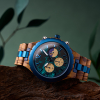 Jam Tangan Pria Multifungsi Kronograf Kayu Quartz 2026