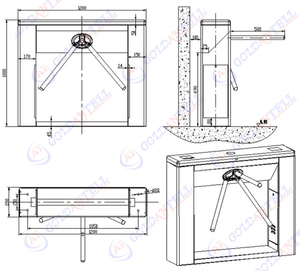 Barrière tourniquet automatique en acier inoxydable avec système de contrôle d'accès électronique - Product Image 6