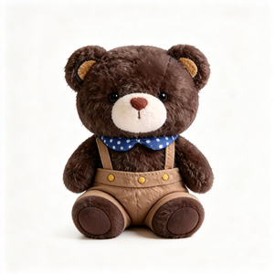 <span class=keywords><strong>Orsetto</strong></span> di peluche marrone scuro all'ingrosso, <span class=keywords><strong>orsetto</strong></span> personalizzato con pantaloni con bretelle, <span class=keywords><strong>orsetto</strong></span> adorabile, peluche animale - Product Image 3