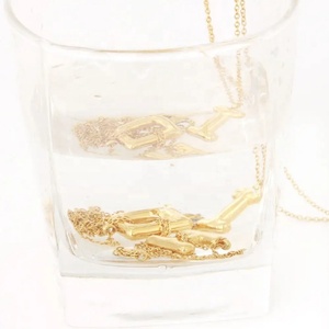 Collier avec initiale en lettres arabes plaqué or 18 carats, bijoux en acier inoxydable, pendentif alphabet personnalisé, collier avec nom - Product Image 6