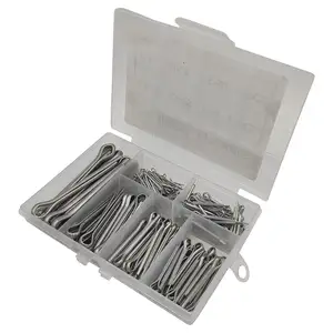 Set Of 230 Stainless Steel Cotter Pin Assortment 6 Sizes Spring Kit Cotter Pins Bolt Screw Hitch Pin