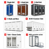 Baño Público Goeasy en Contenedor, Baño Múltiple Portátil Prefabricado