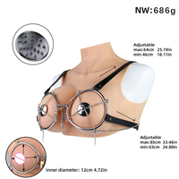 QKKQ Tragbarer Metall-Nippelstimulator, Brust-Bondage-BH aus Leder, BDSM-Sinnesspielzeug für Damen, Fabrikpreis, Großhandel