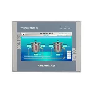 AMSAMOTION 7'' Inch HMI PLC All-in-One Machine AMX-HM7-46MR Controller Ethernet Monitor 16I 16O 4AI 2AO Touch Screen CNC GX