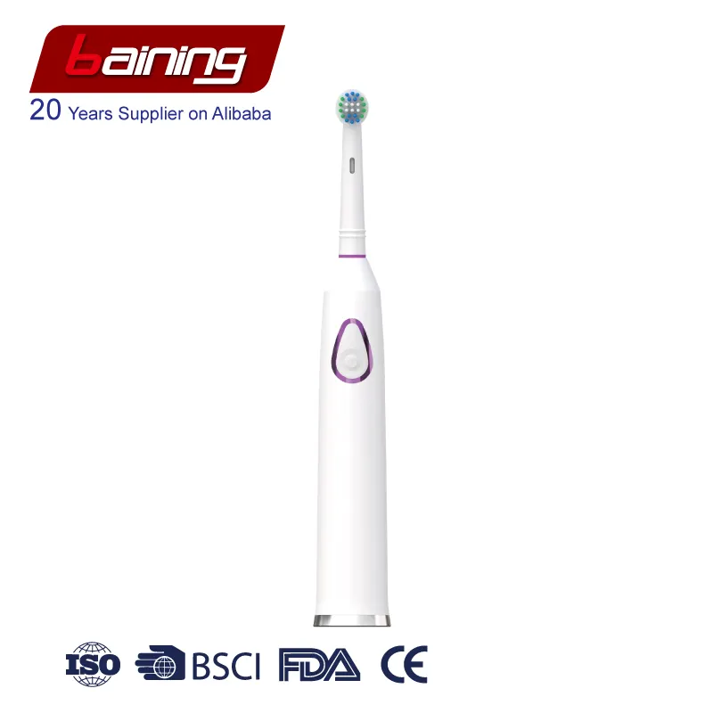 China Manufacturer Anti-Slip Handle Adult Toothbrush Customized Brand Names Rotating Rechargeable Toothbrush