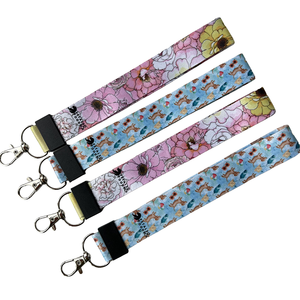 Logo personnalisé Key label polyester Transfert thermique impression couleur Design tissu porte - clés - Product Image 5