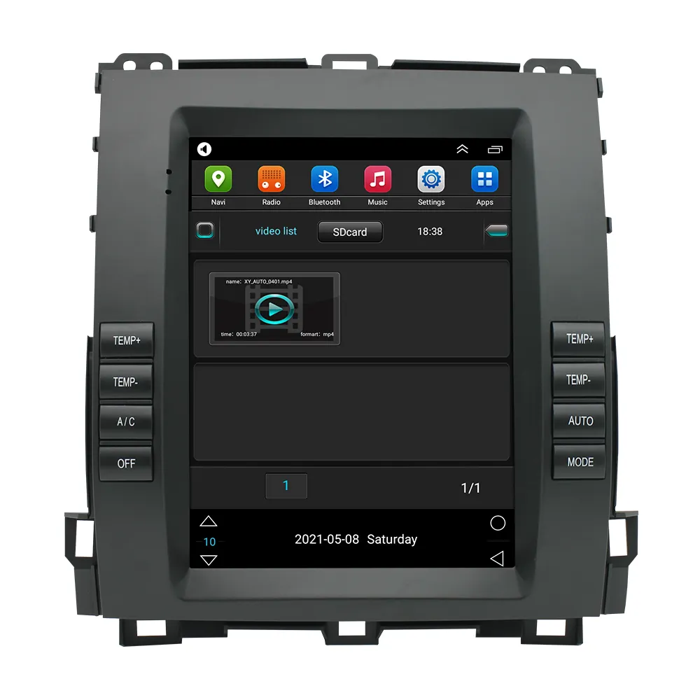 9.7 "Layar Vertikal Android Mobil Radio Audio GPS Player untuk Lexus GX470 LX470 Toyota Prado LC100 LC200 2002-2009 Multimedia