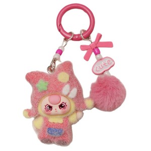 Porte-clés <span class=keywords><strong>en</strong></span> PVC floqué bicolore motif dessin animé mignon 2026 avec breloques perles imprimées UV - Product Image 5