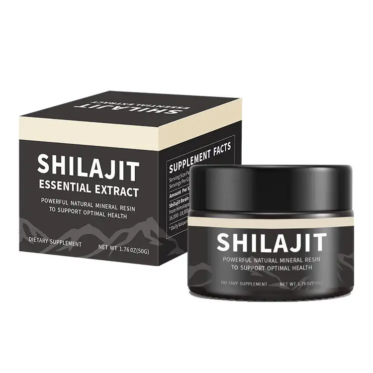 Tùy chỉnh shilajit nhựa với axit FULVIC khoáng chất vi lượng gốc tinh khiết shilajit nhựa 30g 50g 60g