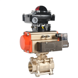 Vanne à bille pneumatique COVNA 90 jours, 1 pouce, 2 voies, 3 pièces, avec actionneur pneumatique à simple effet, vanne à bille pneumatique en acier inoxydable 316 - Product Image 3