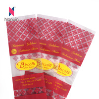 Sac plat transparent réutilisable et étanche personnalisable Sac d'emballage en plastique à soufflet latéral pour pain et biscuits